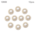 Pikkukuva 1 / 10: Rhinestone Pearl Buttons Paidan napit 18MM10KPL 10KPL 18MM10pcs