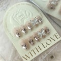 Pikkukuva 1 / 7: 10 kpl/laatikko 3D Butterfly Käsintehdyt Nails Splinter Diamond False SShort