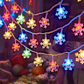 Miniatyrbillede 1 af 10: Snowflake LED String Lights Fairy Lights FARVE FARVE colour