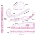 Miniatyrbilde 2 av 5: 6stk Kurvelinjal Patchwork-linjal Mål Skredderlinjal