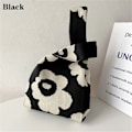Miniatyrbillede 1 af 8: Strik håndtaske håndledstaske SORT black