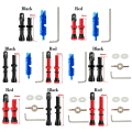 Pikkukuva 2 / 10: 2 kpl SchraderA/V-venttiileille American Valve RED 40MMSET 1 SET 1 Red 40mmSet 1-Set 1