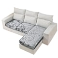 Miniatyrbillede 9 af 10: Stretch-pudebetræk til sofasæder HVID 2 White 2 Seaters-2 Seaters