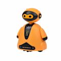 Miniatyrbillede 1 af 10: Elektrisk induktiv robotlegetøj Originalelektrisk robot ORANGE orange