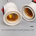 Miniatyrbillede 9 af 10: E27 Lampe Sokkel med Switch Lampe Pære Holder EU STIK EU STIK EU PLUG