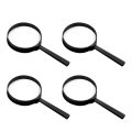 Miniatyrbillede 1 af 9: 4stk forstørrelsesglas læselup linse SORT Black