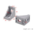 Pikkukuva 2 / 5: 20Sets Corner Liitin Alumiiniprofiililiitin Set Corner