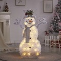 Miniatyrbilde 9 av 10: Blinkende snømannstatue Led Light Snowman 82X58CM 82x58cm