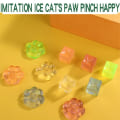 Miniatyrbilde 3 av 10: 10 stk isblokk stressball leketøy dekompresjon isbit Transparent Cat Paw