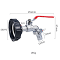 Pikkukuva 1 / 10: 1/2" 3/4" IBC-säiliön tyhjennyshanan sovittimen liitin S60X6 puutarhahanan vaihto 3/4