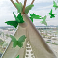 Pikkukuva 1 / 9: 5kpl Butterfly Garland Riippuva lippulippu VIHREÄ Green