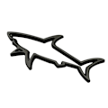 Miniatyrbillede 1 af 8: 2 stk Car Styling Sticker Emblem Badge Decals SORT 2 STK Black 2Pcs