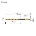Miniatyrbilde 1 av 10: Triangel Drill Twist Bit 8MM 8mm