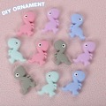 Miniatyrbillede 3 af 5: 10 stykke sød dinosaur silikone perler Mini Animal Spacer