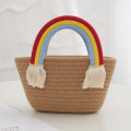 Miniatyrbilde 1 av 10: Cotton Rope Woven Bag Håndvesker KHAKI khaki