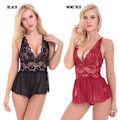 Miniatyrbild 3 av 10: Lace Bodys Nattkläder-Underkläder WINE RED L wine red L