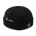 Miniatyrbillede 1 af 10: Bomulds Docker Hue Beanies Huer SORT BLACK