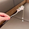 Miniatyrbillede 4 af 8: Kvaster Hårnåle Chopstick Hårpinde BLÅ Blue