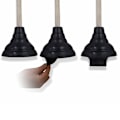 Miniatyrbillede 8 af 10: Gummi Toilet Stempel Stort Afløbsstempel SORT Black
