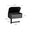 Miniatyrbilde 1 av 9: Tissue Box Bad Toalett Tissue Holder SORT C C BLACK C-C