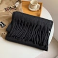 Miniatyrbillede 1 af 10: Vinter Cashmere tørklæde Lange kvast tørklæder SORT Black