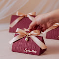 Miniatyrbillede 7 af 10: 10 stk Candy Box Håndtaske Box WINE RED L Wine Red L