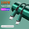 Miniatyrbild 9 av 10: Typ C-kabel USB-C datakabel 2M 2m