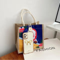 Miniatyrbilde 10 av 10: 2stk Håndtak Godteripose Tote Bag SORT SORT Black