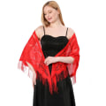 Miniatyrbilde 7 av 10: Aftenkjoler Sjal Lady Cape Wraps SVART SVART Black