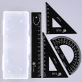 Pikkukuva 1 / 10: 4 kpl/ set Piirustustyökalut Math Geometry Tool MUSTA black