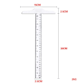 Miniatyrbilde 2 av 10: T-Square-linjal Gradert T-Ruler Inch Metrisk T-Square