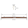 Miniatyrbillede 2 af 9: Gardinholder Rope Læder Tiebacks SORT black
