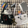 Pikkukuva 9 / 10: Shopper Totes Laukut Canvas Messenger Bag VALKOINEN White