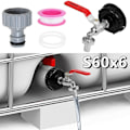 Pikkukuva 8 / 10: 1/2" 3/4" IBC-säiliön tyhjennyshanan sovittimen liitin S60X6 puutarhahanan vaihto 1/2-set