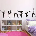 Miniatyrbillede 2 af 7: 2 stk. Vægmærker Gymnastik Vægmærke Mural Sticker