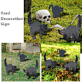 Pikkukuva 10 / 10: 1 kpl / 3 kpl Black Cat Silhouette Stakes Halloween Scare Stakes C 1Pcs
