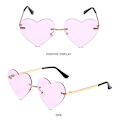 Pikkukuva 4 / 10: Rimless Heart Aurinkolasit Pink Hippie Aurinkolasit PUNAINEN Red