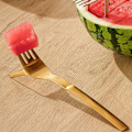 Miniatyrbillede 8 af 10: Vandmelon Fork Slicer Vandmelon Slicer Cutter GULD Gold