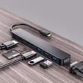 Miniatyrbild 7 av 10: USB C HUB Type-C 3.1 GRÅ Grey