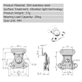 Miniatyrbillede 2 af 9: Draw Latch Twist Lock 1PC 1PC 1pc