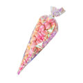 Miniatyrbillede 4 af 10: 50 STK multifarve gaveposer Slik cellofanpose 15,5 x 25,5 cm 15.5x25.5cm