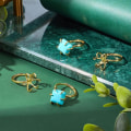 Miniatyrbild 5 av 6: 4 st Klo Ring Blank Justerbar Mässing Ring Baser Finger Ring