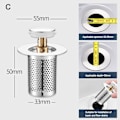 Miniatyrbilde 1 av 10: Gulvavløpsfilter Mesh Pop Up avløpsfilter C C C