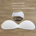 Miniatyrbild 5 av 10: 2 par Spong BH-kuddar Bikini-inläggsskydd WHITE L L white L-L