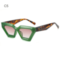 Miniatyrbillede 1 af 10: Cateye Solbriller Firkantede Solbriller C5 C5 C5