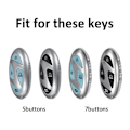 Miniatyrbillede 2 af 10: Bilnøglekasse Key Protect Cover Shell 5 KNAPPER SORT 5 KNAPPER 5 Buttons Black