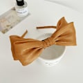 Miniatyrbillede 1 af 10: Mesh Bow Hårbånd Bright Silke Pandebånd KHAKI khaki