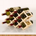 Pikkukuva 1 / 10: Puuhyllyt viinitelineet 10 pulloa - ALKUPERÄINEN 10 pulloa - ALKUPERÄINEN 10 bottles-Original