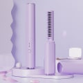 Miniatyrbild 4 av 10: Uträtning Curling Brush Hår Hot Comb LILA purple
