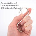 Miniatyrbillede 10 af 10: 12 Stk S Kroge S Formede Kroge Metaliske S Kroge Silver